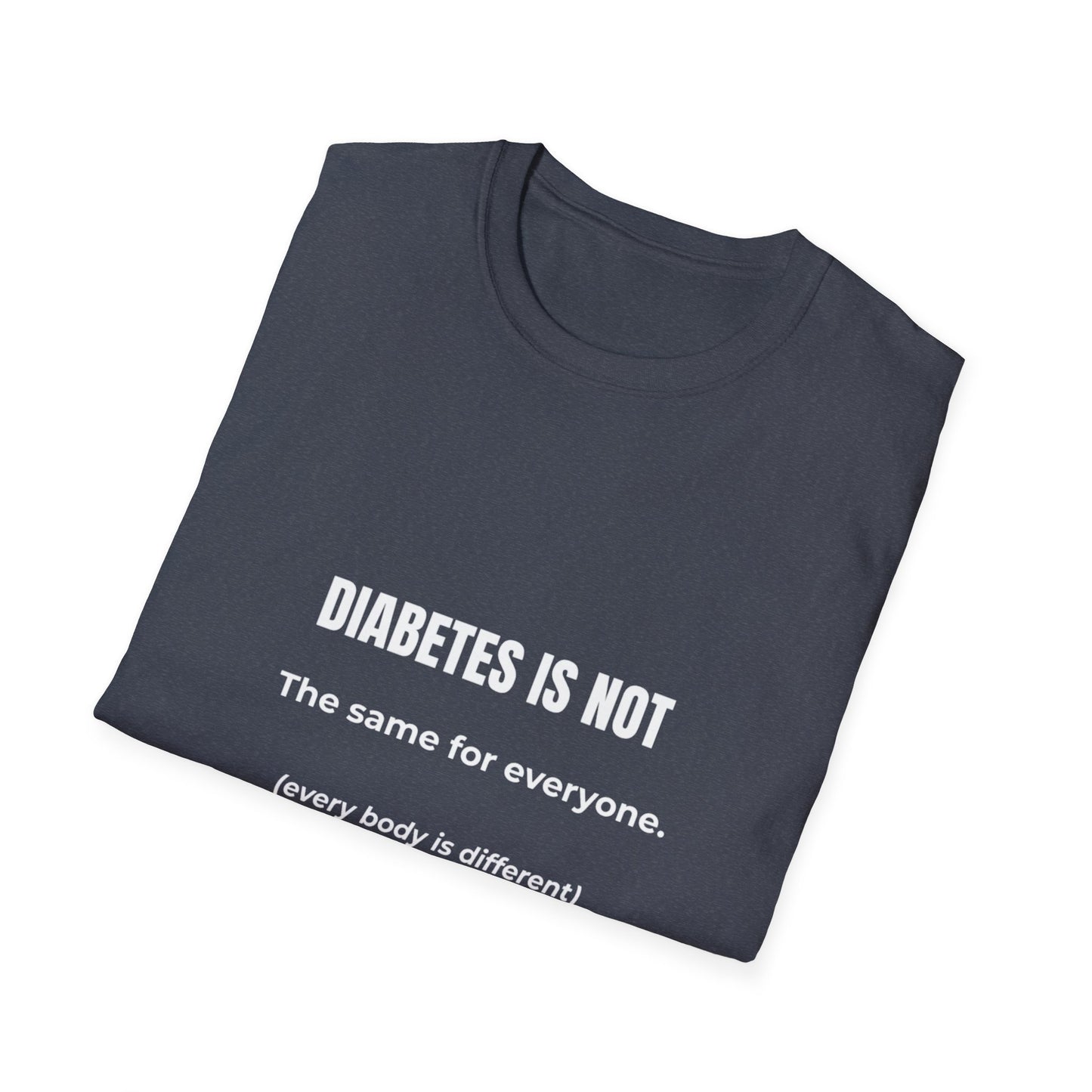 Diabetes Diversity: Visual Health Awareness, Minimalist Typography--Diabetes is not T-shirt