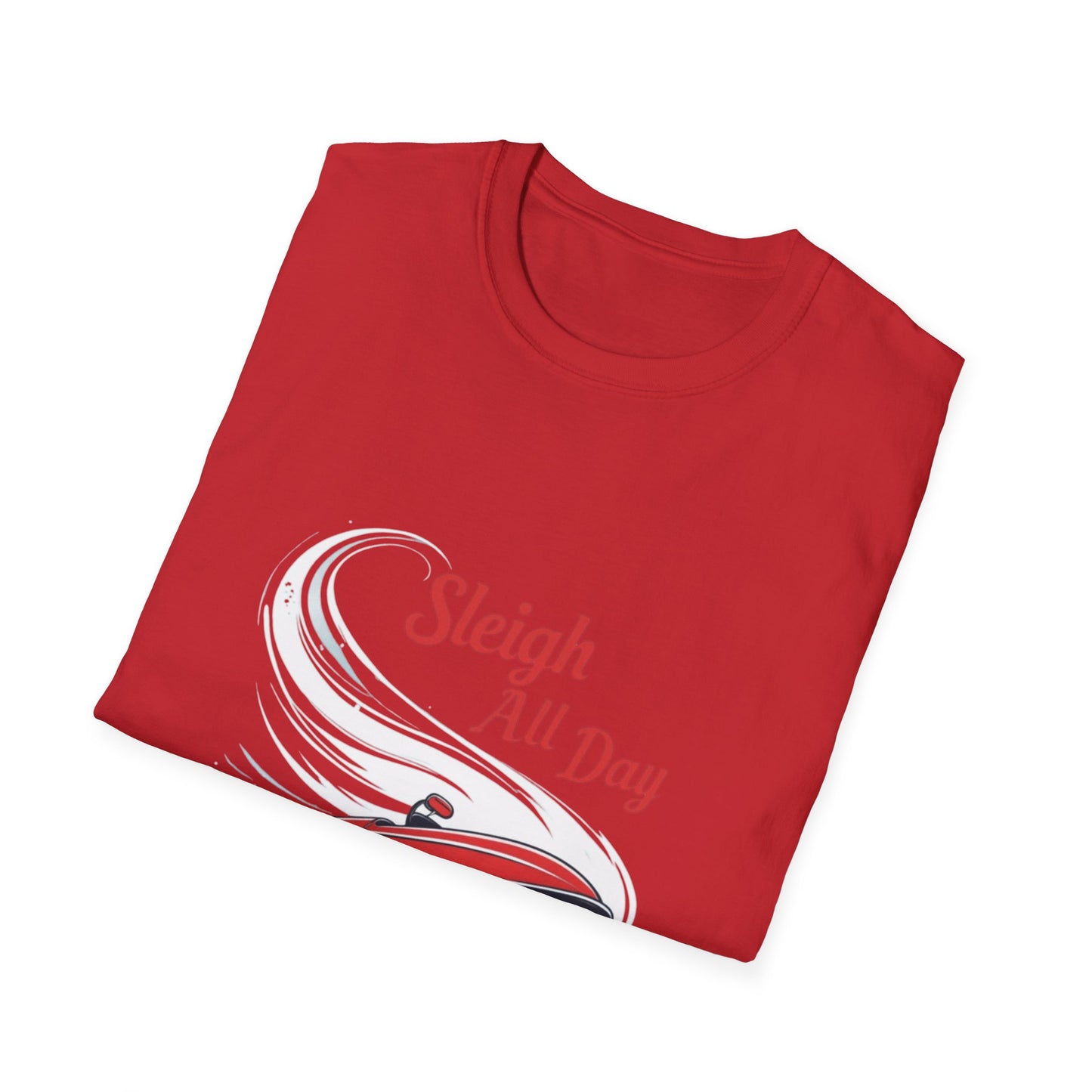 Sleigh Velocity: Graphic Motion Design, High-Speed Holiday Illustration---Cozy Reader T-Shirt