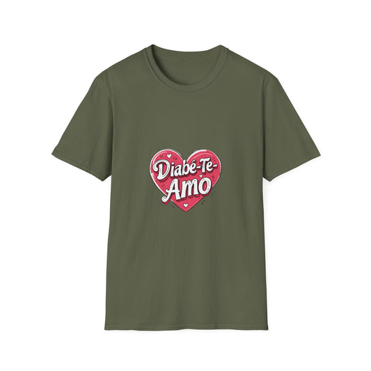 Diablo-Te Amo: Heart-Shaped Love Design, Pop Art Typography, Romantic Graffiti Style Illustration-- Valentines Gift Tee