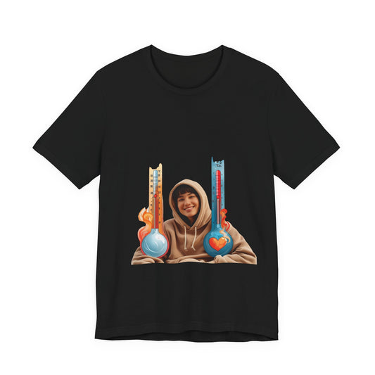 Photo Portrait Tee with Colorful Guitar Heart Graphics