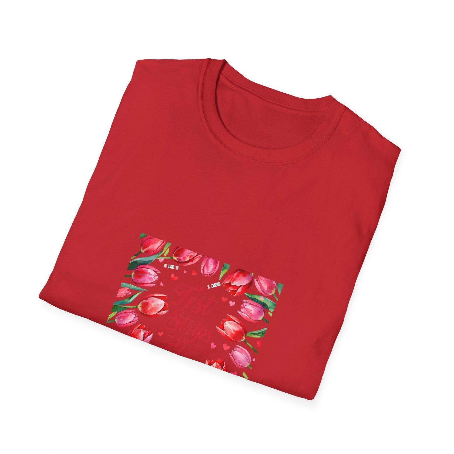 Beautiful Test strips and Tulips t shirt
