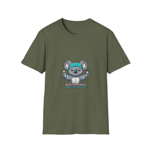 Koala Glucose Awareness T-Shirt — 'Healthy Koala, Healthy Glucose' Cute Diabetes Support Tee