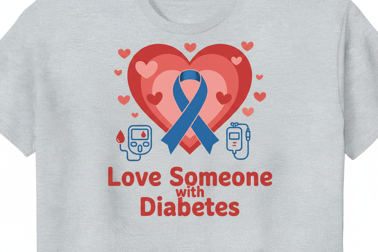 Love & Diabetes T shirts