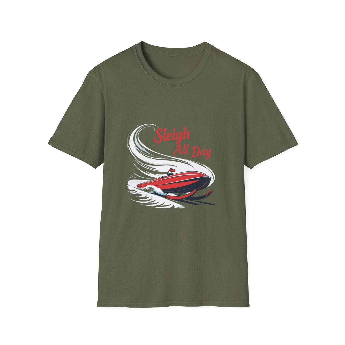 Sleigh Velocity: Graphic Motion Design, High-Speed Holiday Illustration---Cozy Reader T-Shirt