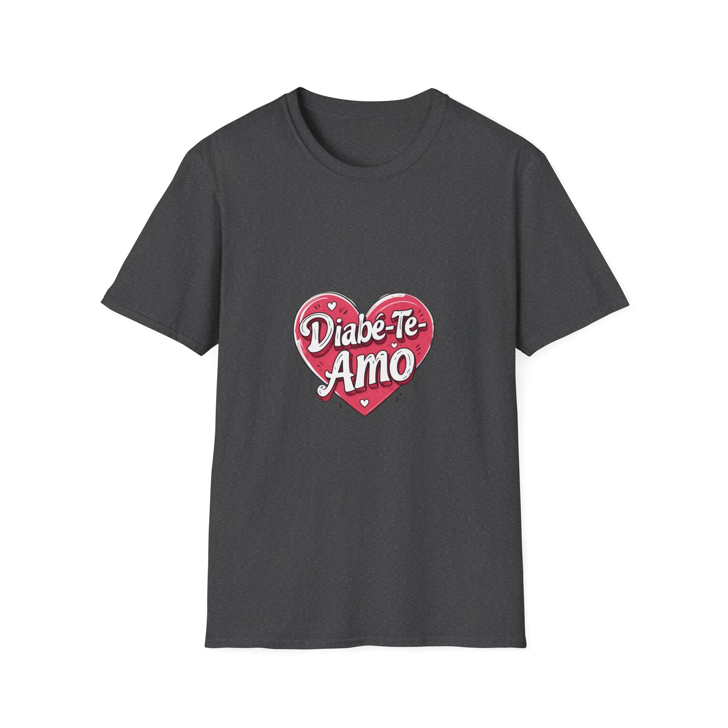 Diablo-Te Amo: Heart-Shaped Love Design, Pop Art Typography, Romantic Graffiti Style Illustration-- Valentines Gift Tee