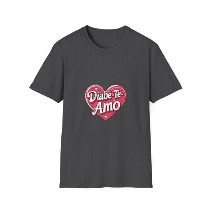 Diablo-Te Amo: Heart-Shaped Love Design, Pop Art Typography, Romantic Graffiti Style Illustration-- Valentines Gift Tee
