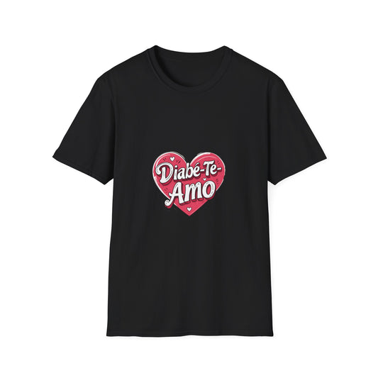 Diablo-Te Amo: Heart-Shaped Love Design, Pop Art Typography, Romantic Graffiti Style Illustration-- Valentines Gift Tee