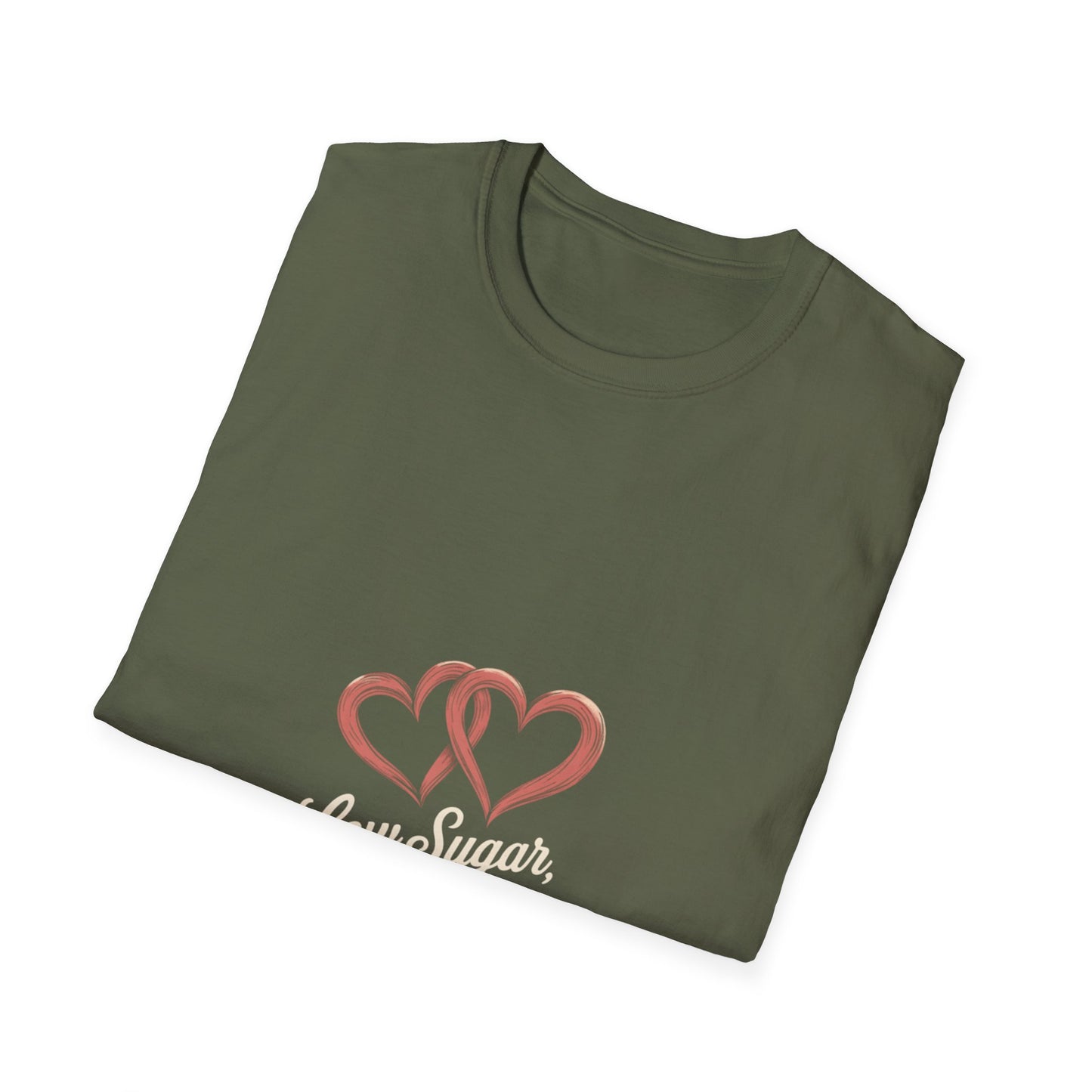 Low Sugar, High Love: Romantic Heart Design, Calligraphy Typography, Love and Wellness Illustration-- Valentines Gift Tee