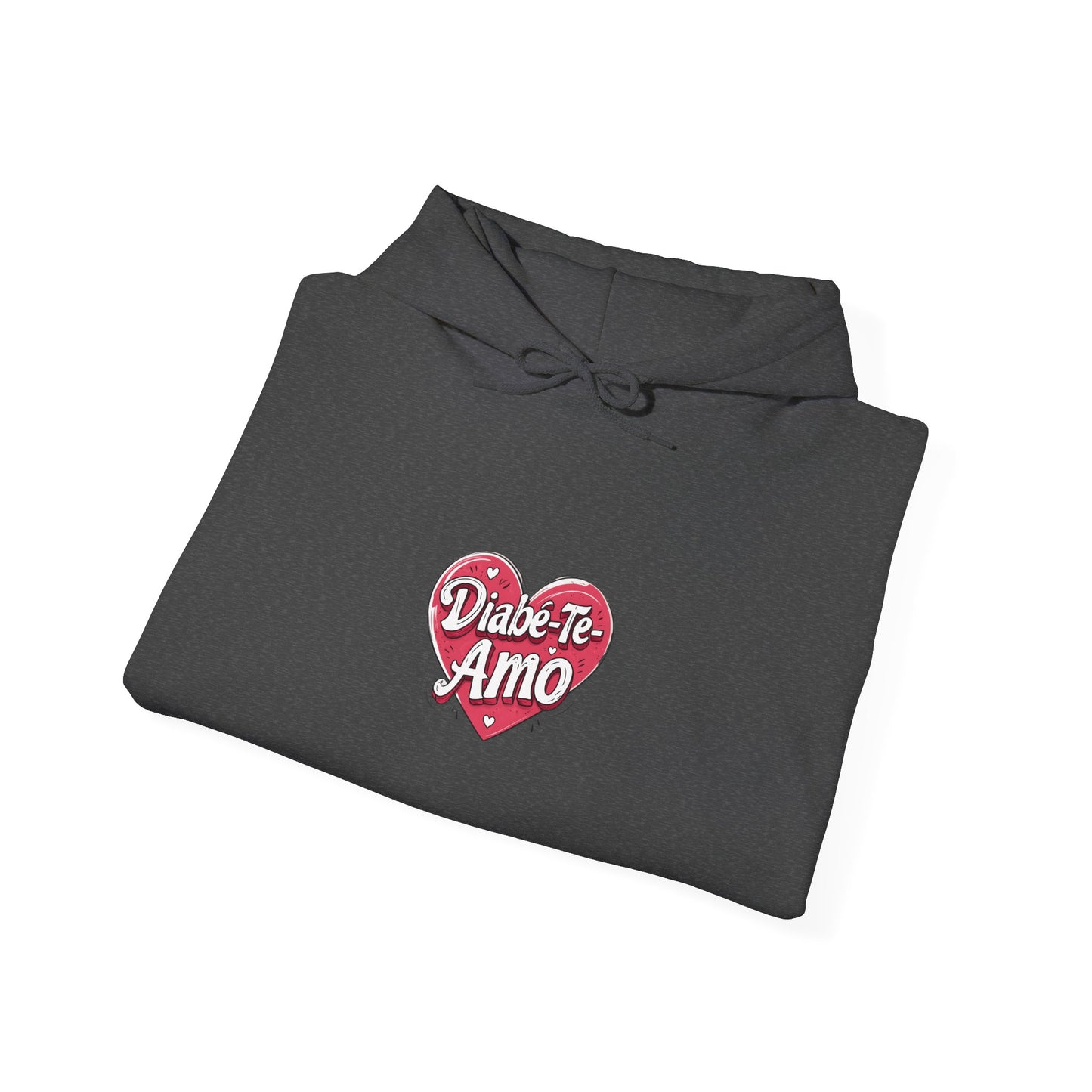 Diablo-Te Amo: Heart-Shaped Love Typography, Pop Art Street Style Design, Retro Romance Vector Illustration-- Valentines Gift Hoodie