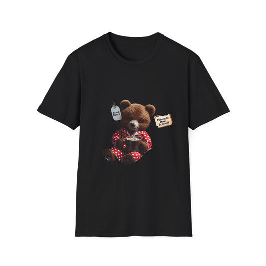 Cozy Bear Hibernation: Winter Relaxation Illustration, Cute Teddy Digital Art---Cozy Reader T-Shirt