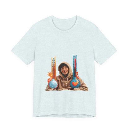 Photo Portrait Tee with Colorful Guitar Heart Graphics