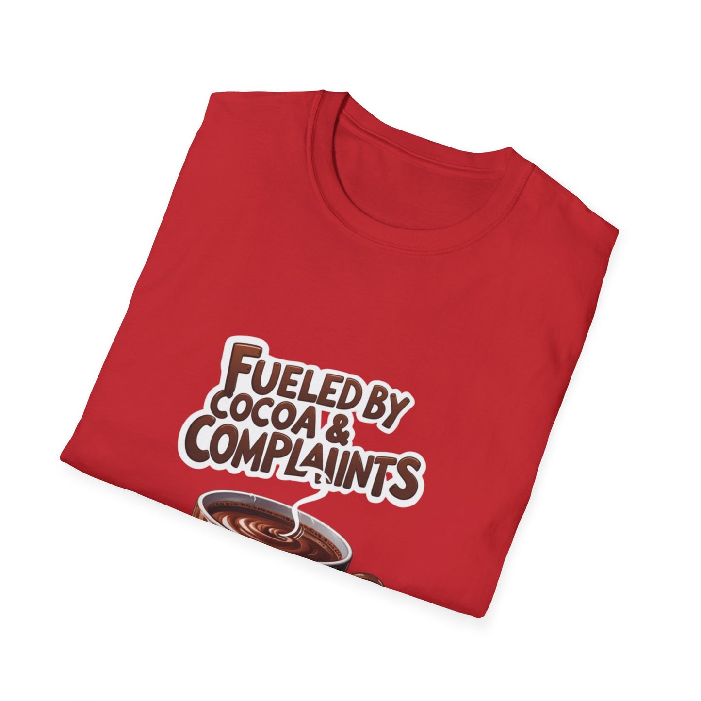 Cocoa Complaints: Grumpy Mug Illustration, Digital Humor Art---Cozy Reader T-Shirt