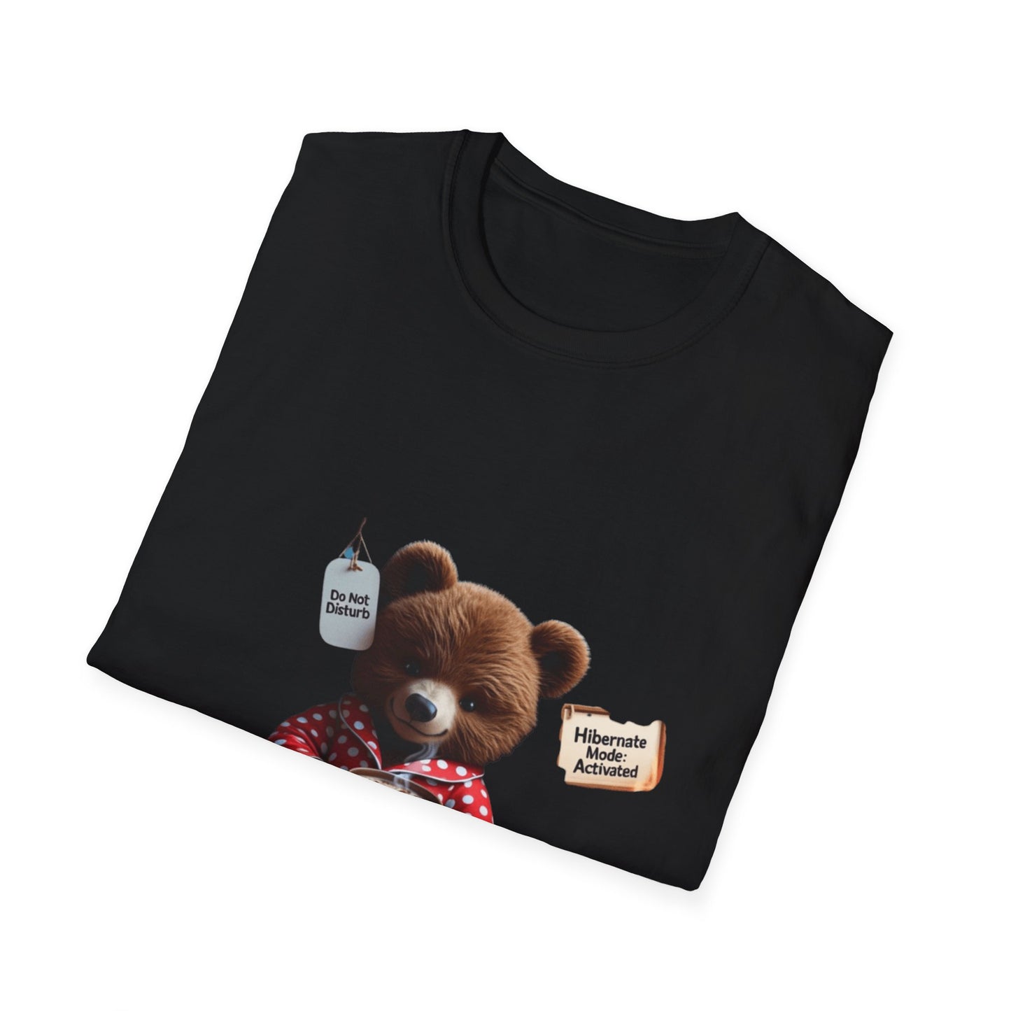 Cozy Bear Hibernation: Winter Relaxation Illustration, Cute Teddy Digital Art---Cozy Reader T-Shirt