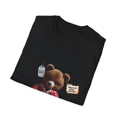 Cozy Bear Hibernation: Winter Relaxation Illustration, Cute Teddy Digital Art---Cozy Reader T-Shirt