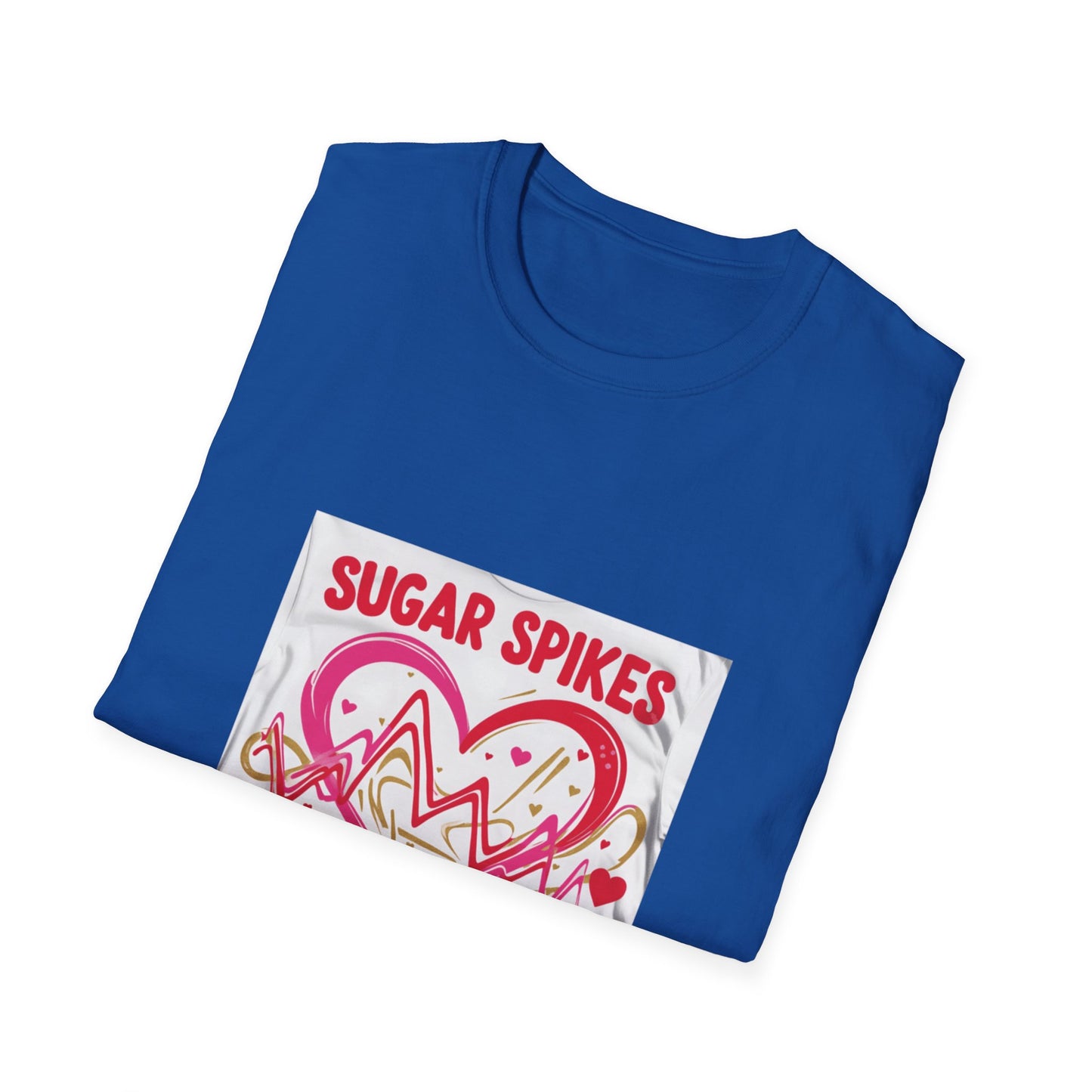 Sugar Spikes You're In: Love Heartbeat Design, Romantic Valentine's Day Apparel Graphic-- Valentines Gift Tee