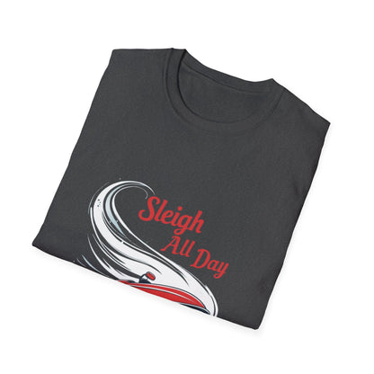 Sleigh Velocity: Graphic Motion Design, High-Speed Holiday Illustration---Cozy Reader T-Shirt