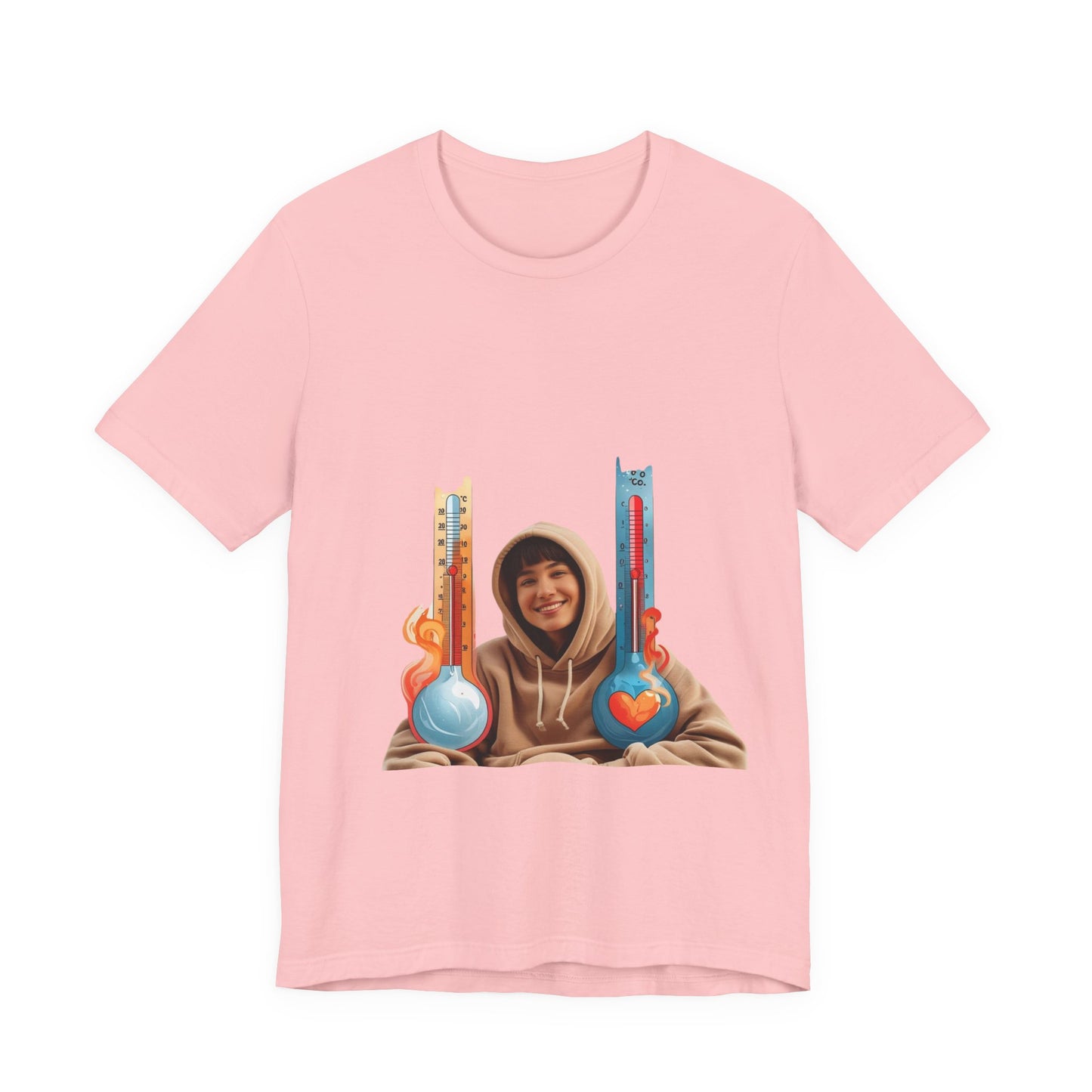 Photo Portrait Tee with Colorful Guitar Heart Graphics