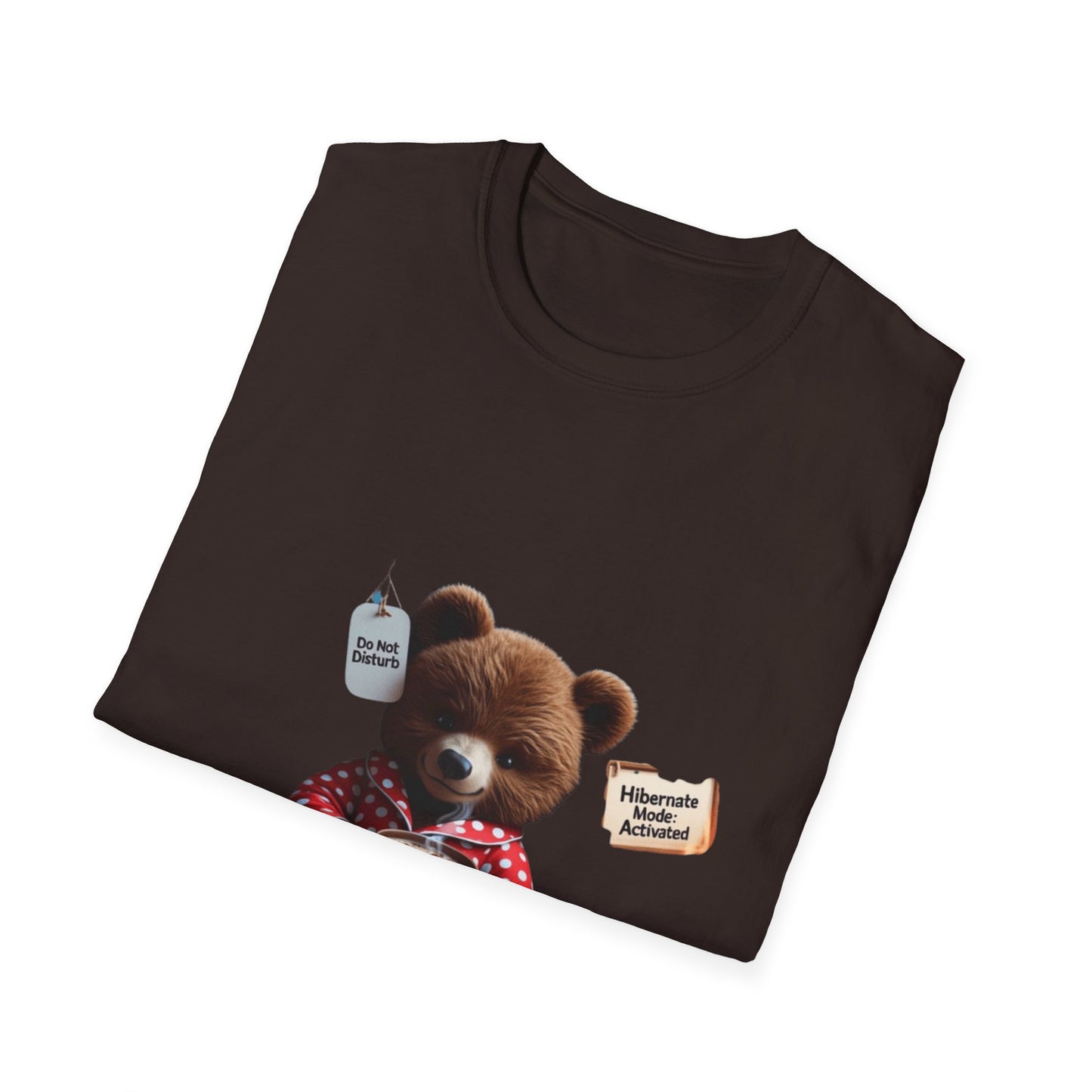 Cozy Bear Hibernation: Winter Relaxation Illustration, Cute Teddy Digital Art---Cozy Reader T-Shirt