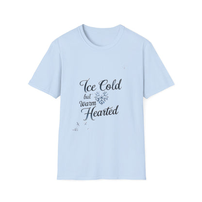 Crystalline Emotions: Winter Typography Design, Metallic Snowflake Graphic---Cozy Reader T-Shirt