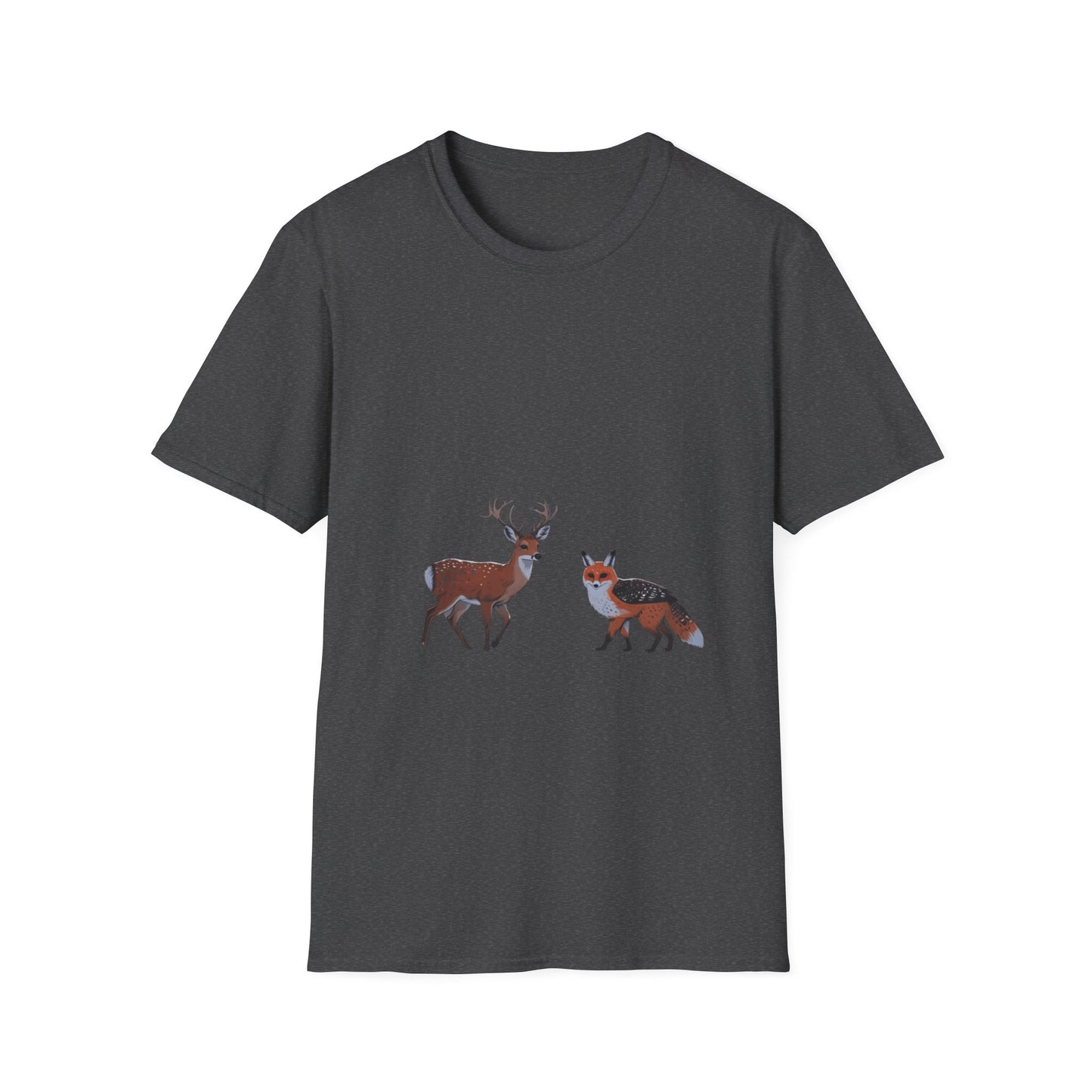 Woodland Companions: Spotted Forest Dwellers, Digital Wildlife Illustration---Cozy Reader T-Shirt