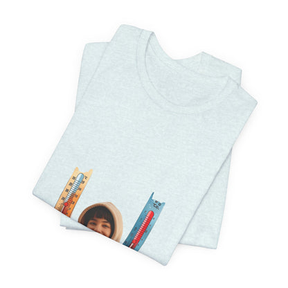 Photo Portrait Tee with Colorful Guitar Heart Graphics