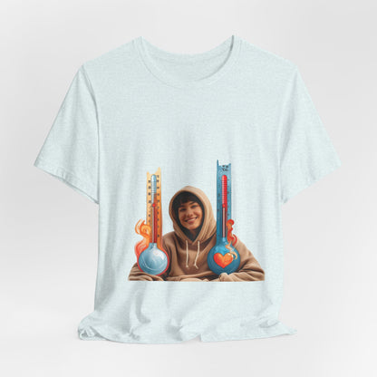 Photo Portrait Tee with Colorful Guitar Heart Graphics