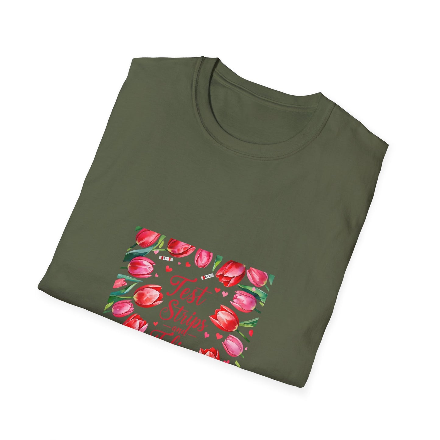 Beautiful Test strips and Tulips t shirt