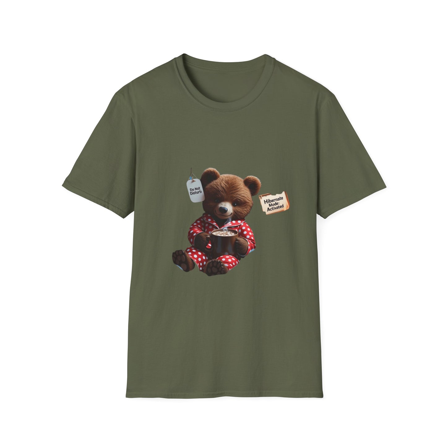 Cozy Bear Hibernation: Winter Relaxation Illustration, Cute Teddy Digital Art---Cozy Reader T-Shirt
