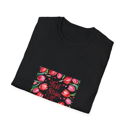 Beautiful Test strips and Tulips t shirt