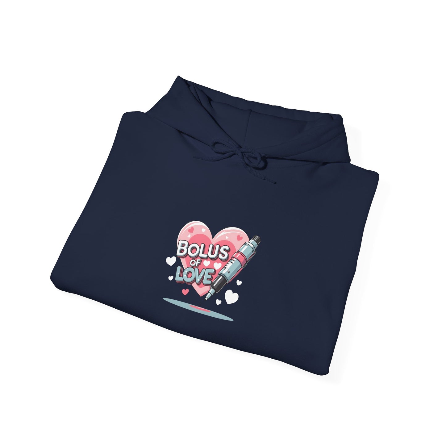 Bolus of Love: Vector Illustration Art, Marker Pen Design, Romantic Heart Artwork-- Valentines Gift Hoodie