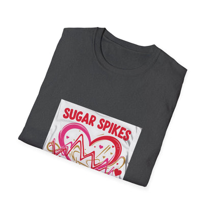 Sugar Spikes You're In: Love Heartbeat Design, Romantic Valentine's Day Apparel Graphic-- Valentines Gift Tee