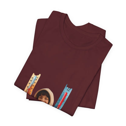 Photo Portrait Tee with Colorful Guitar Heart Graphics