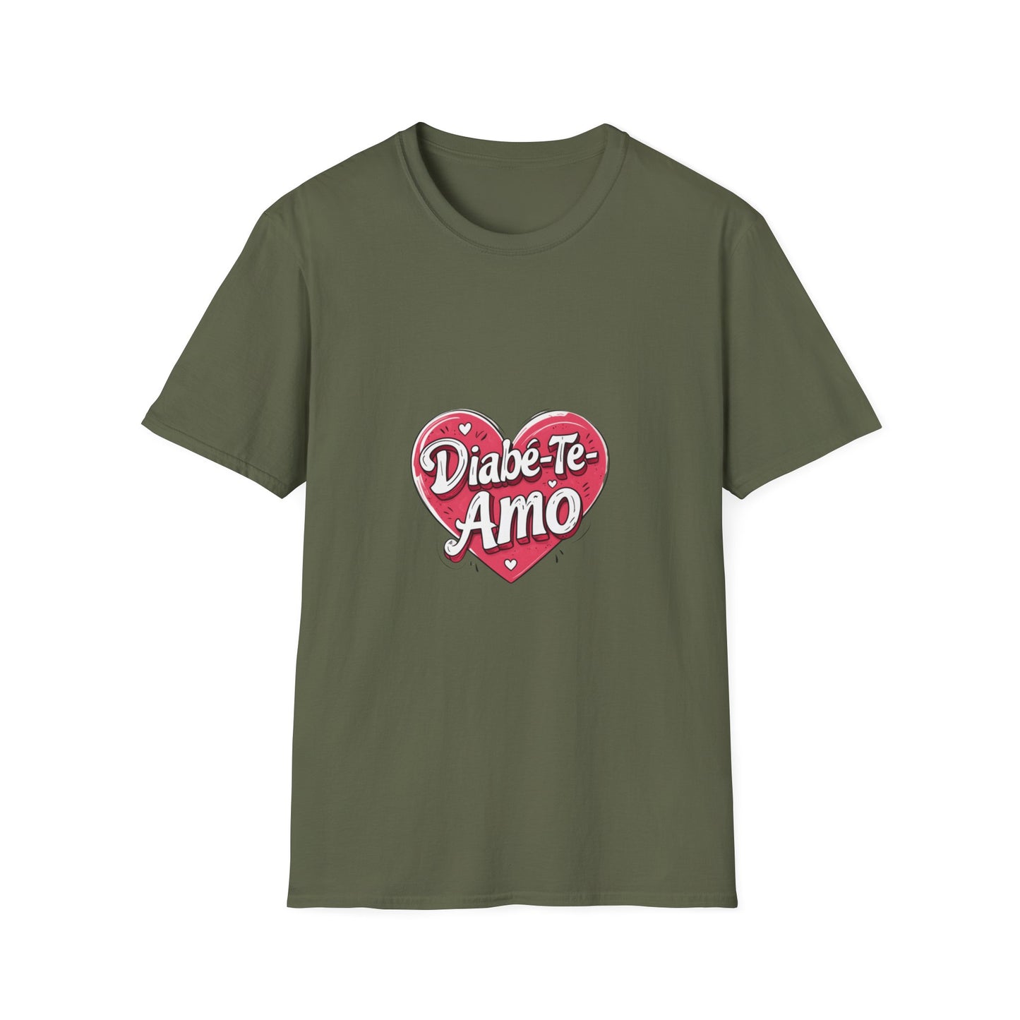 Diablo-Te Amo: Heart-Shaped Love Design, Pop Art Typography, Romantic Graffiti Style Illustration-- Valentines Gift Tee