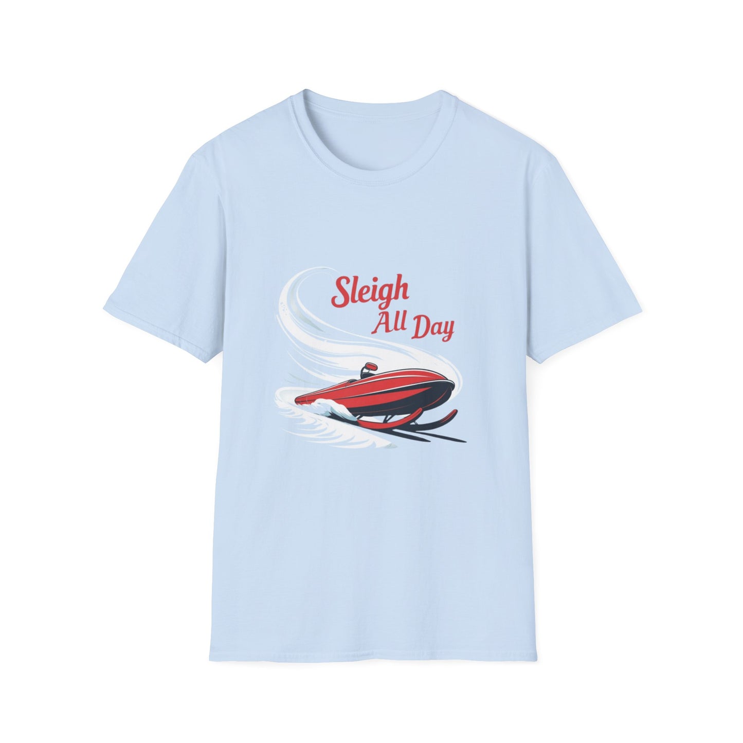 Sleigh Velocity: Graphic Motion Design, High-Speed Holiday Illustration---Cozy Reader T-Shirt