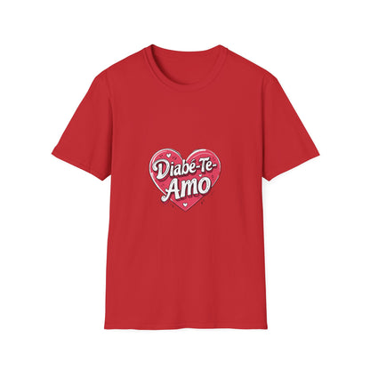 Diablo-Te Amo: Heart-Shaped Love Design, Pop Art Typography, Romantic Graffiti Style Illustration-- Valentines Gift Tee