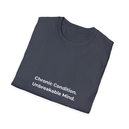 Unbreakable Mind: Chronic Condition Motivation, Resilience Typography Poster--Diabetes T-shirt