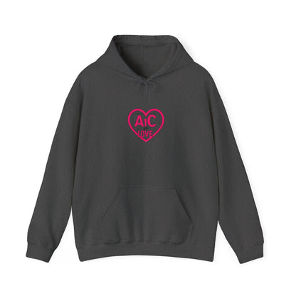 A1 of Love: Heart Typography Design, Technical Blueprint Art, Engineering Romance Illustration-- Valentines Gift Hoodie