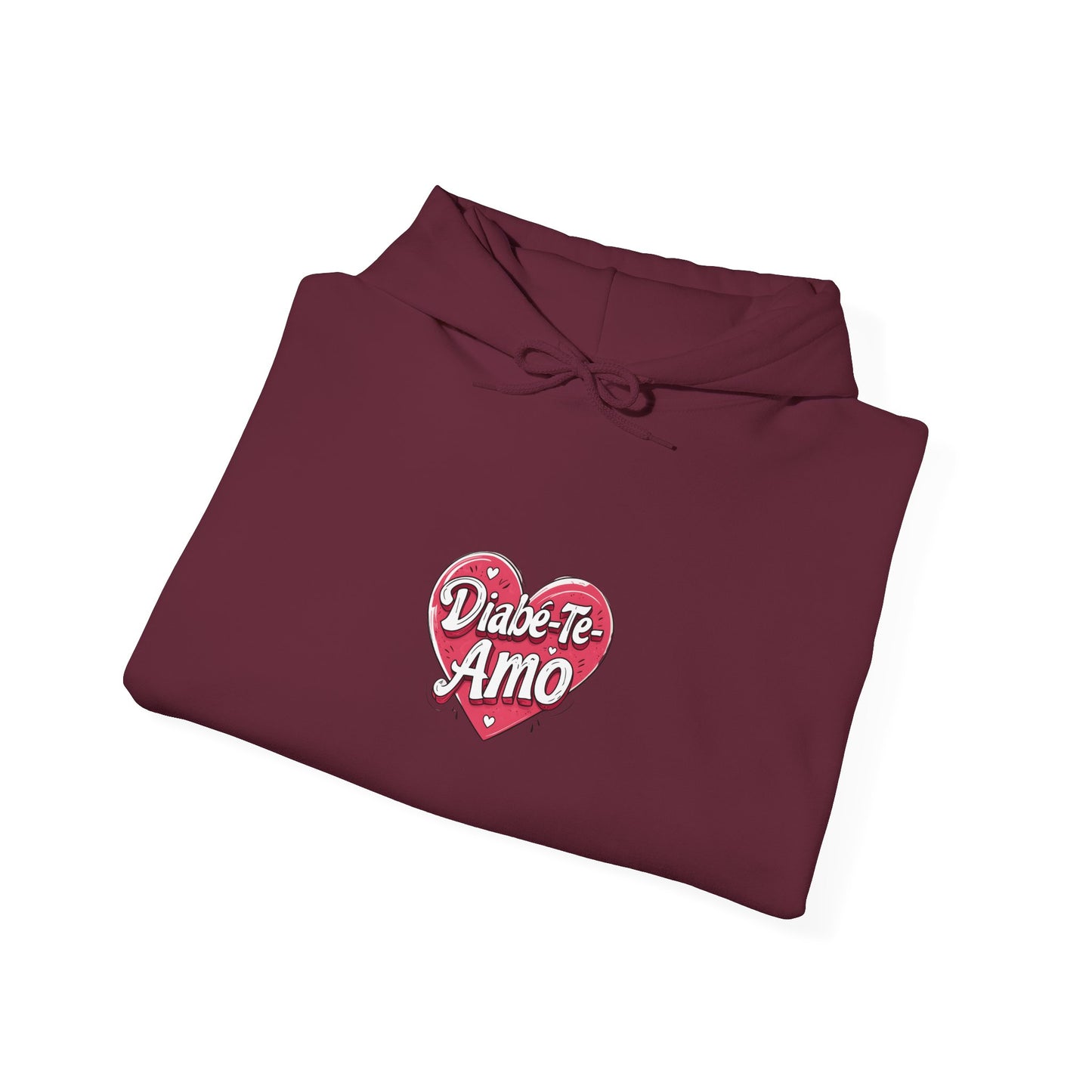 Diablo-Te Amo: Heart-Shaped Love Typography, Pop Art Street Style Design, Retro Romance Vector Illustration-- Valentines Gift Hoodie