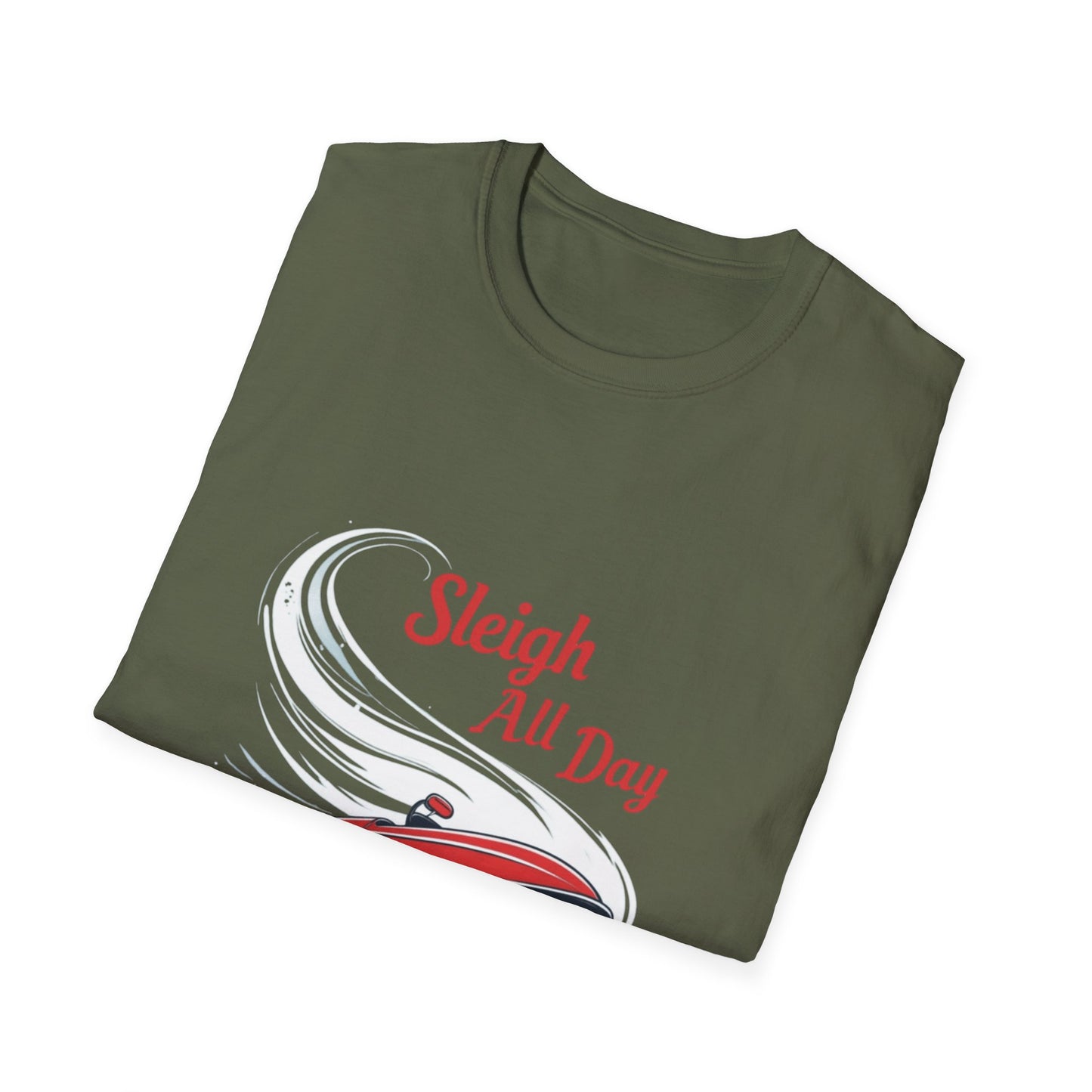Sleigh Velocity: Graphic Motion Design, High-Speed Holiday Illustration---Cozy Reader T-Shirt