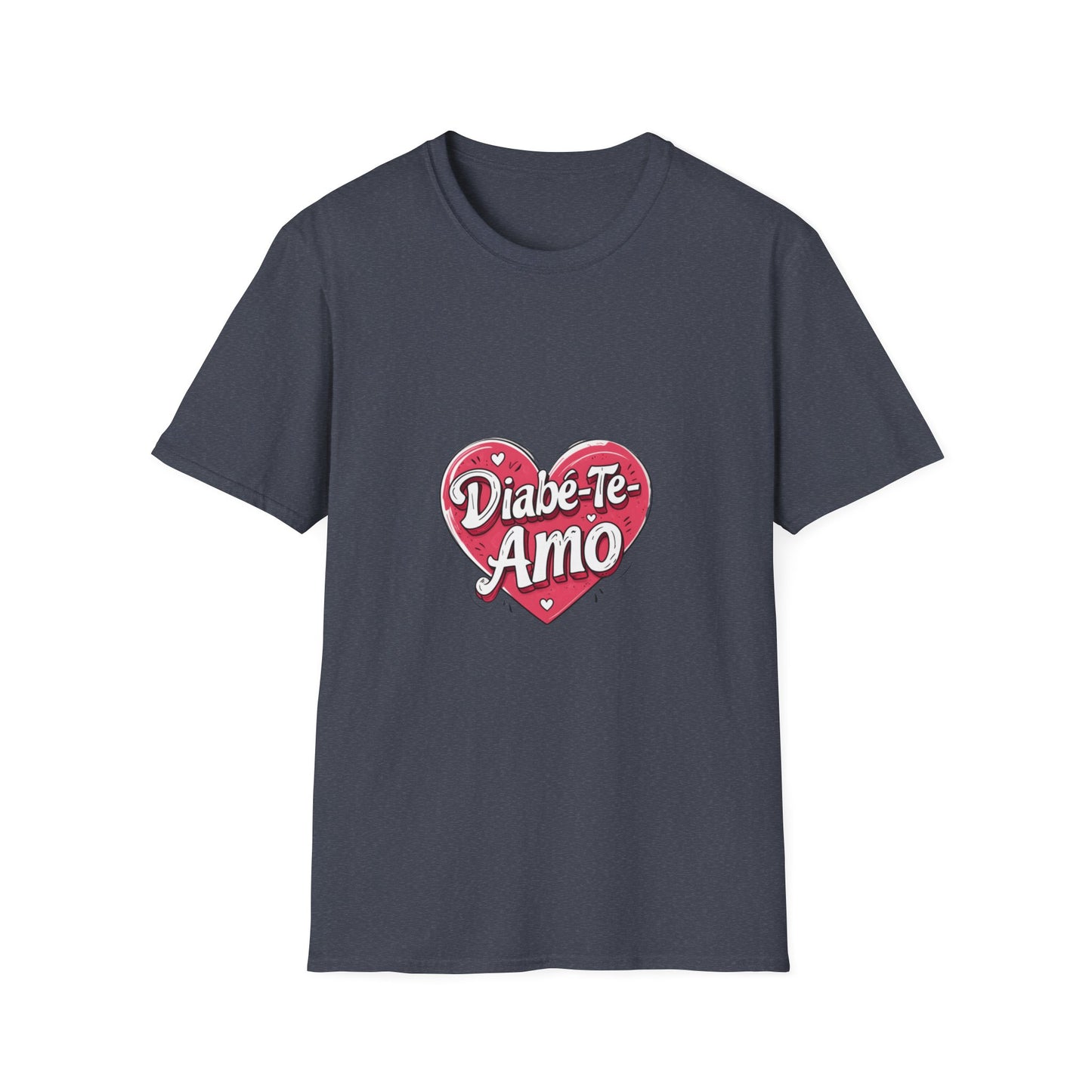 Diablo-Te Amo: Heart-Shaped Love Design, Pop Art Typography, Romantic Graffiti Style Illustration-- Valentines Gift Tee