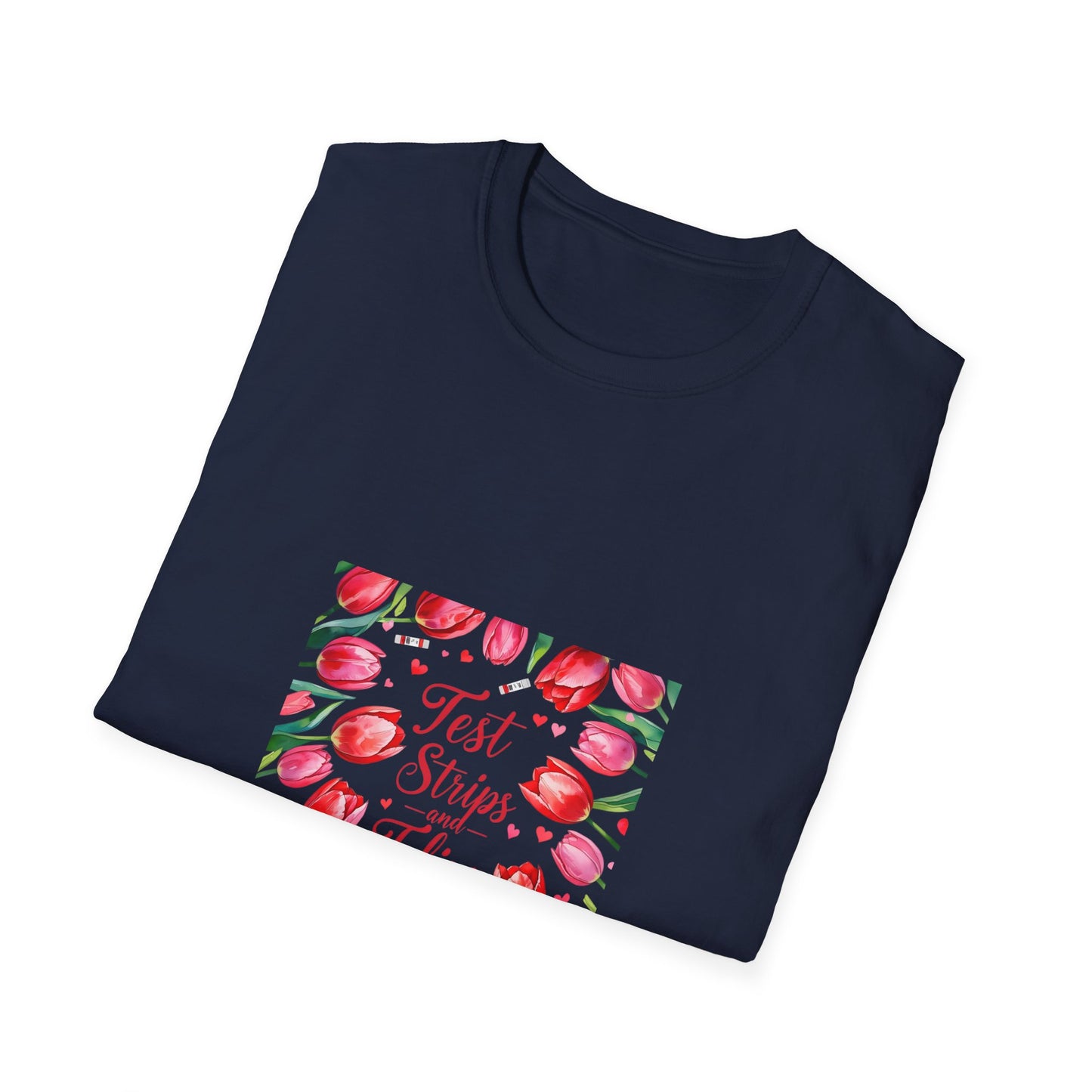 Beautiful Test strips and Tulips t shirt
