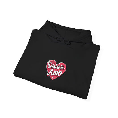 Diablo-Te Amo: Heart-Shaped Love Typography, Pop Art Street Style Design, Retro Romance Vector Illustration-- Valentines Gift Hoodie