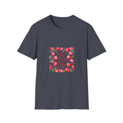 Beautiful Test strips and Tulips t shirt