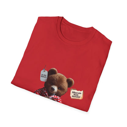 Cozy Bear Hibernation: Winter Relaxation Illustration, Cute Teddy Digital Art---Cozy Reader T-Shirt