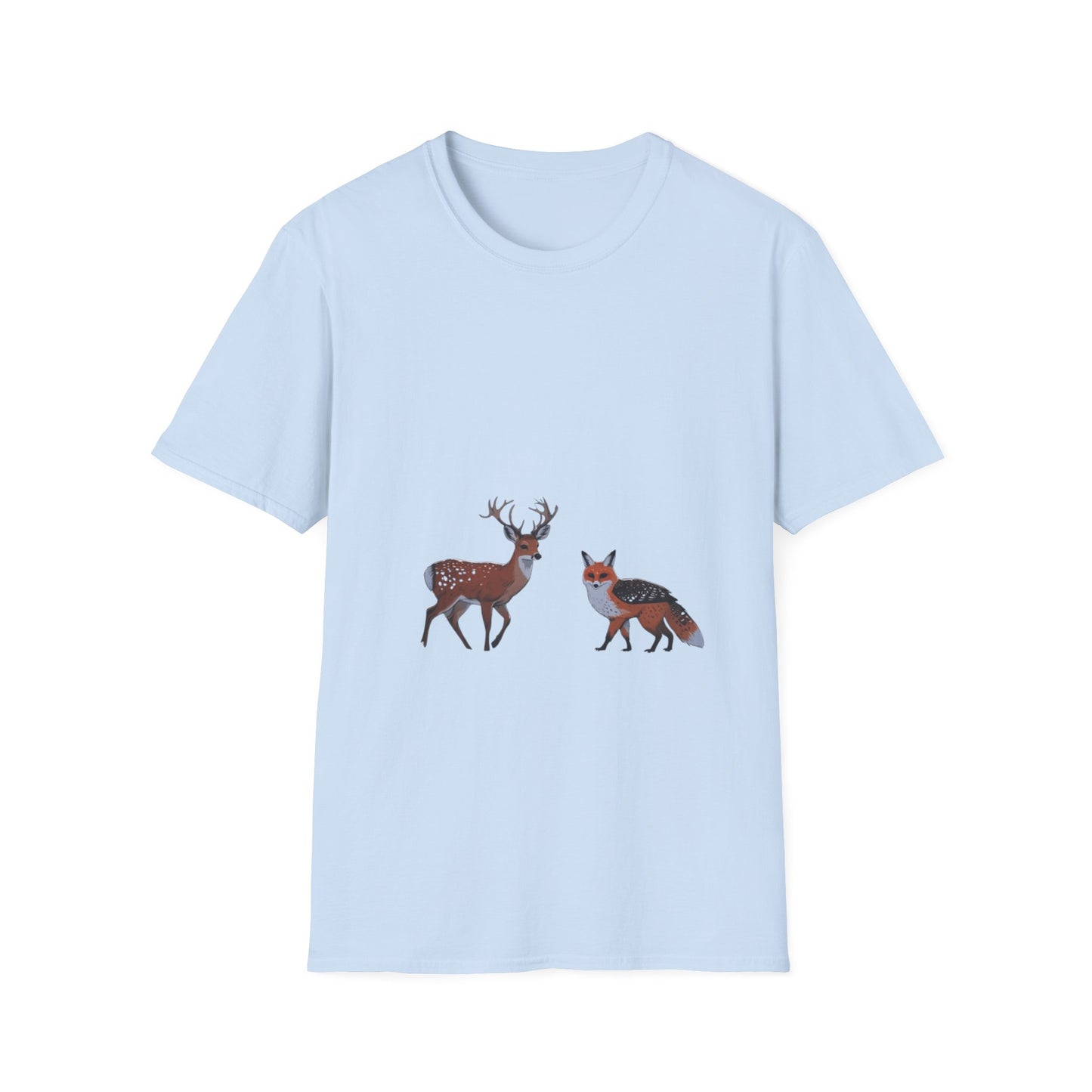 Woodland Companions: Spotted Forest Dwellers, Digital Wildlife Illustration---Cozy Reader T-Shirt