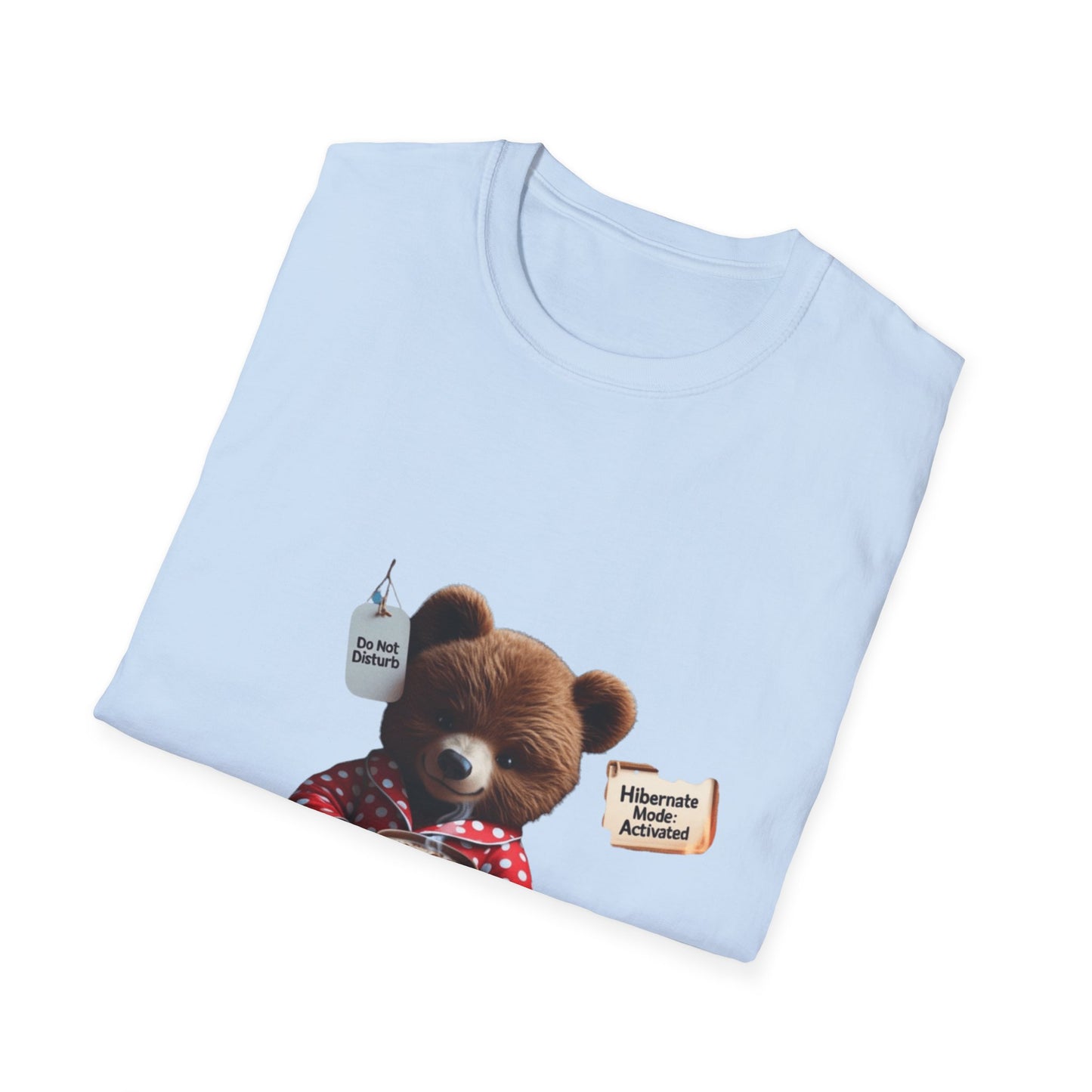 Cozy Bear Hibernation: Winter Relaxation Illustration, Cute Teddy Digital Art---Cozy Reader T-Shirt