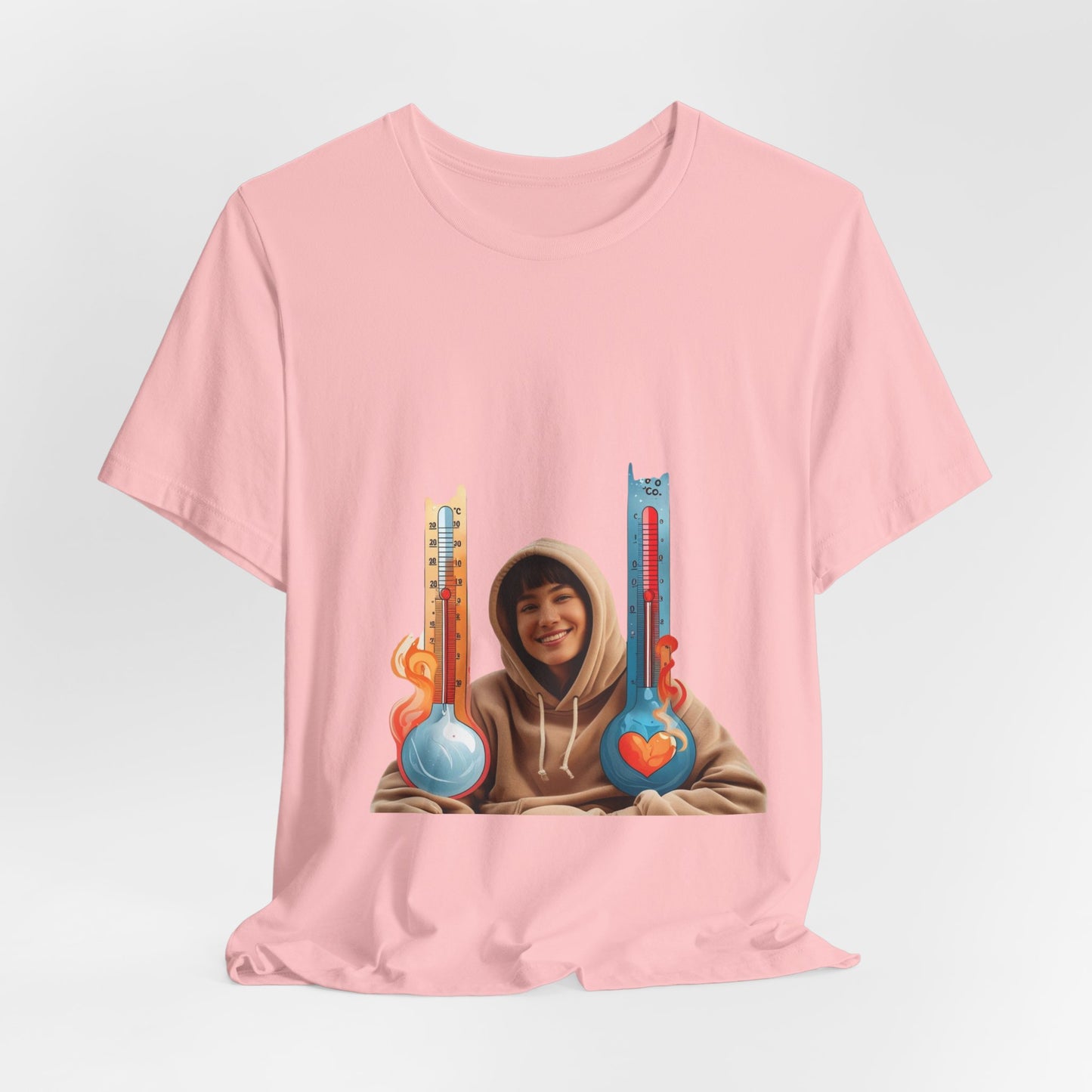 Photo Portrait Tee with Colorful Guitar Heart Graphics