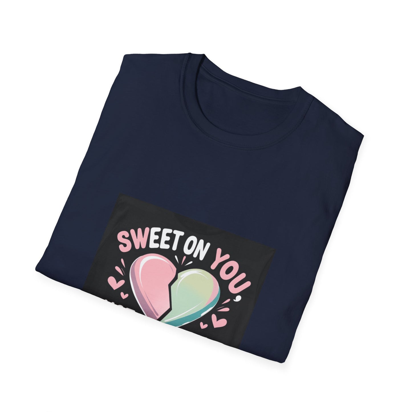 Sweet On You, Not On Sugar: Health-Conscious Love Design, Romantic Typography Art, Diabetes Awareness Illustration-- Valentines Gift Tee
