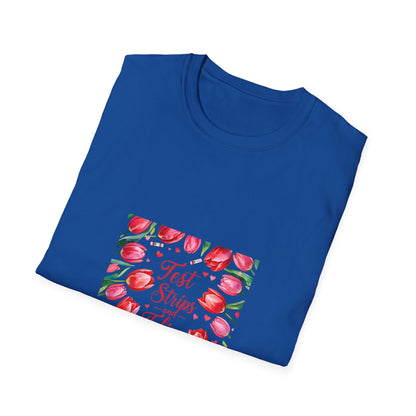 Beautiful Test strips and Tulips t shirt