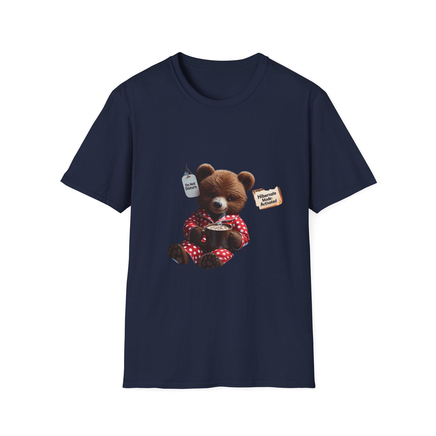 Cozy Bear Hibernation: Winter Relaxation Illustration, Cute Teddy Digital Art---Cozy Reader T-Shirt